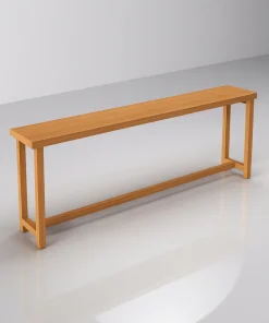 Contemporary Wooden Kitchen Table With Leg Support