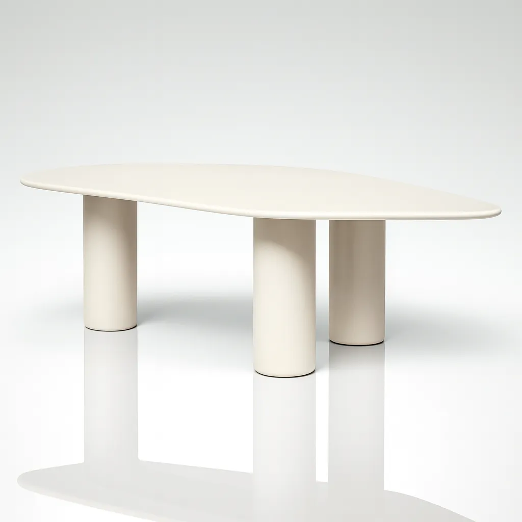 Modern Wooden Irregular Dining Table For Dining Room