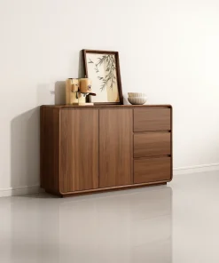 Modern Wooden Kitchen Sideboard With Doors And Drawers