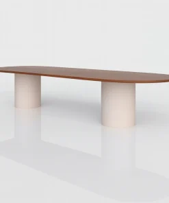 Modern Wooden Oval Dining Table For Dining Room
