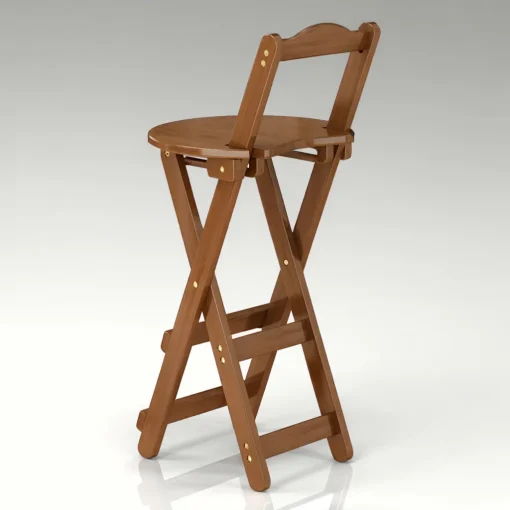 Scandinavian Wooden Folding Counter Stool For Kitchen