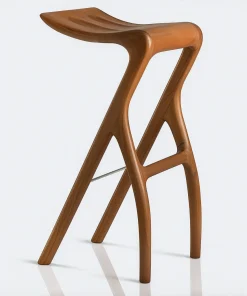 Solid Wood Counter Stool With Backless Style